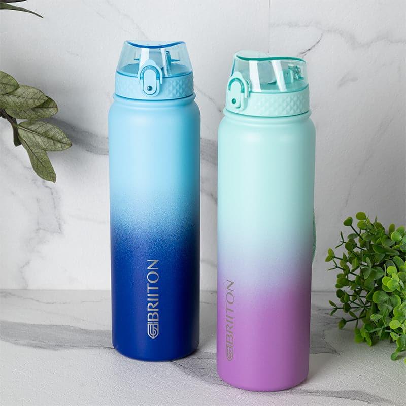 Buy Hydrona 1000 ML Hot & Cold Thermos Water Bottle (Blue & Purple) - Set Of Two Bottle from Vaaree