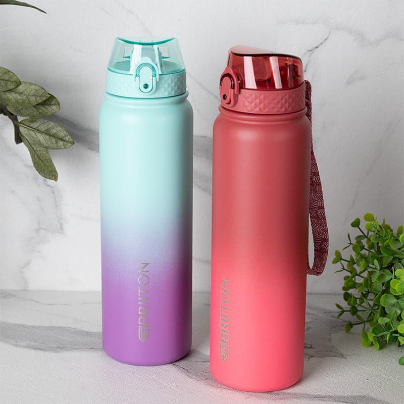 Buy Hydrona 1000 ML Hot & Cold Thermos Water Bottle (Purple & Red) - Set Of Two Bottle from Vaaree