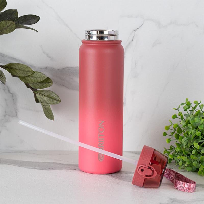 Buy Hydrona 1000 ML Hot & Cold Thermos Water Bottle (Purple & Red) - Set Of Two Bottle from Vaaree