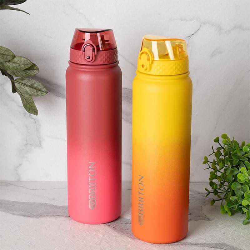 Buy Hydrona 1000 ML Hot & Cold Thermos Water Bottle (Yellow & Red) - Set Of Two Bottle from Vaaree