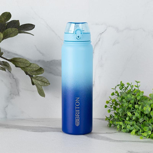 Buy Hydrona Hot & Cold Thermos Water Bottle (Light Blue & Dark Blue) - 1000 ML Bottle from Vaaree