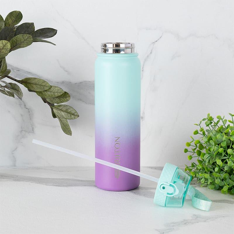 Buy Hydrona Hot & Cold Thermos Water Bottle (Purple & Light Blue) - 1000 ML Bottle from Vaaree