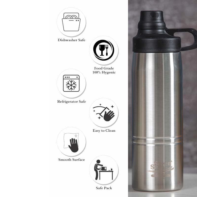 Buy Kaizen Vaccum Steel Water Bottle - 600 ML Bottle from Vaaree