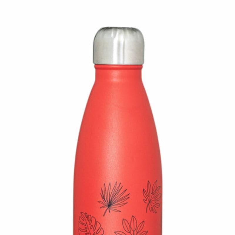 Bottle - Leafy Mate Hot & Cold Thermos Bottle (Red) - 500 ML