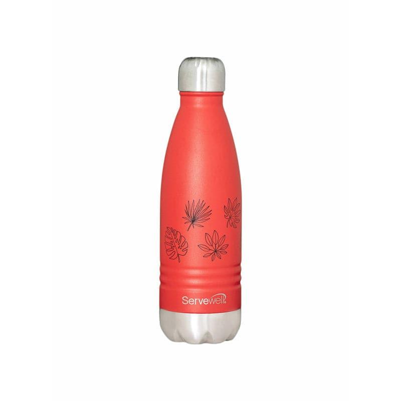 Bottle - Leafy Mate Hot & Cold Thermos Bottle (Red) - 500 ML