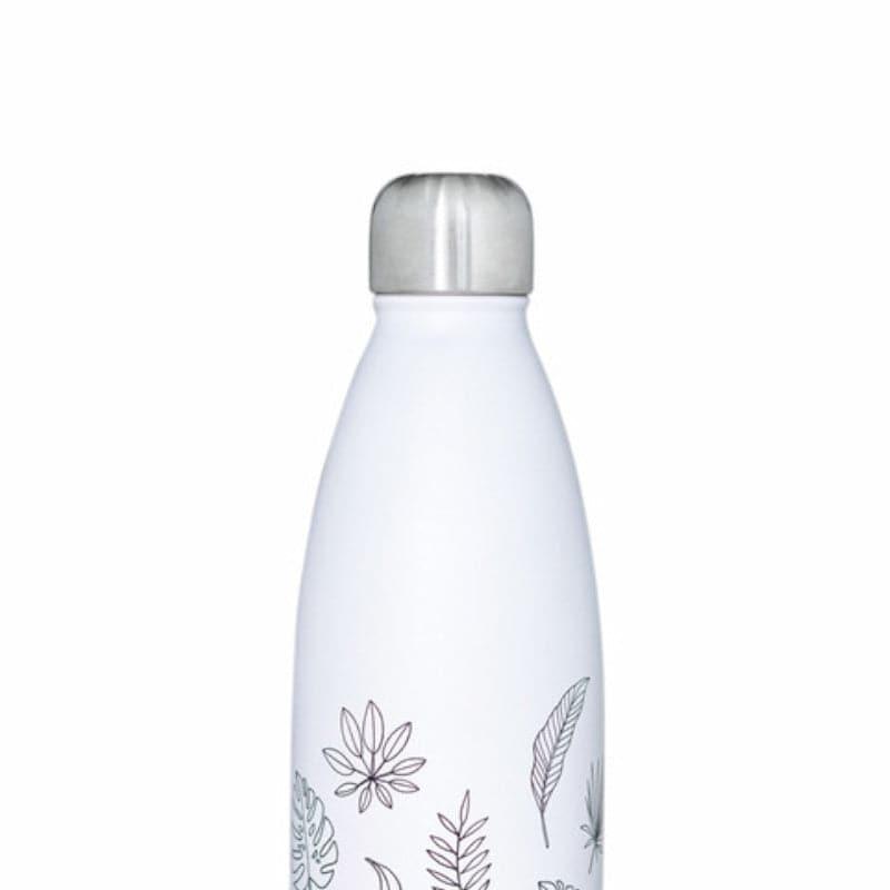 Bottle - Leafy Mate Hot & Cold Thermos Bottle (White) - 750 ML