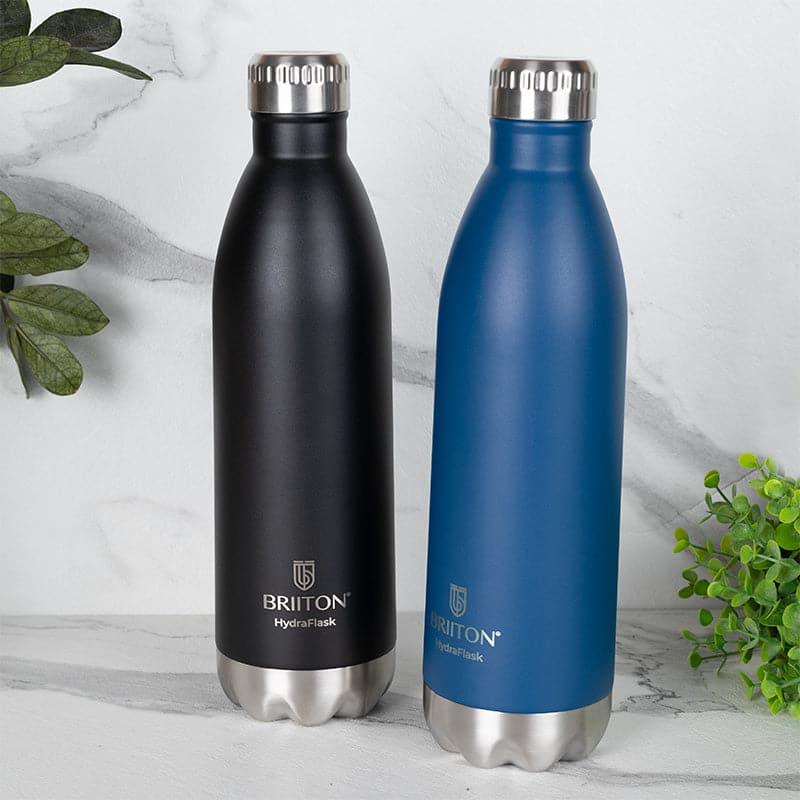 Buy Lerda 750 ML Hot & Cold Thermos Water Bottle (Black & Blue) - Set Of Two Bottle from Vaaree