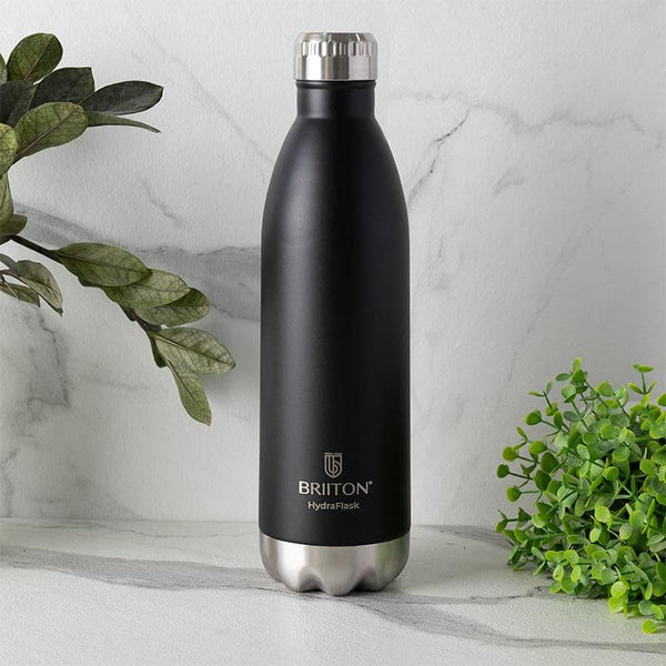 Bottle - Lerda Hot & Cold Thermos Water Bottle (Black) - 1000 ML