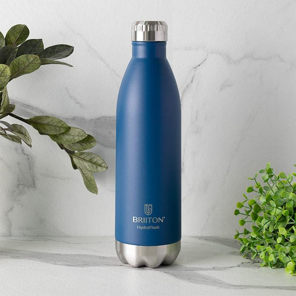 Bottle - Lerda Hot & Cold Thermos Water Bottle (Blue) - 1000 ML