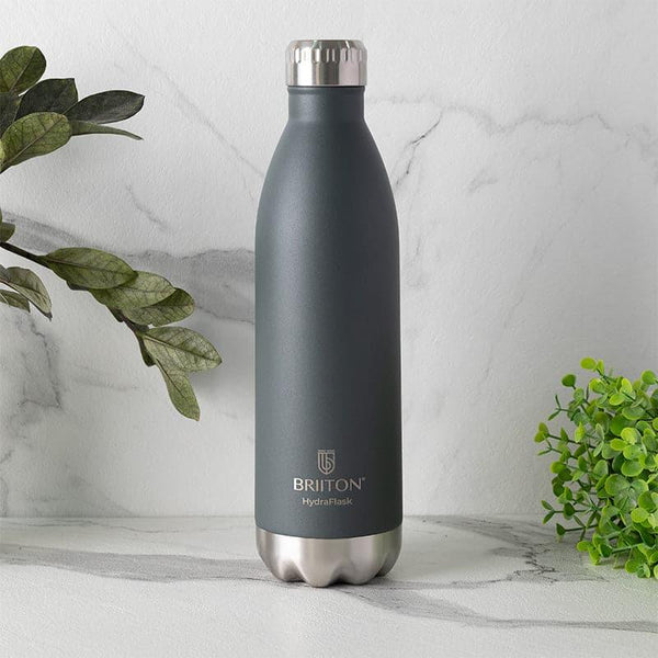 Bottle - Lerda Hot & Cold Thermos Water Bottle (Grey) - 1000 ML