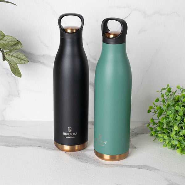 Bottle - Liquid Muse 750 ML Hot & Cold Thermos Water Bottle (Black & Green) - Set Of Two