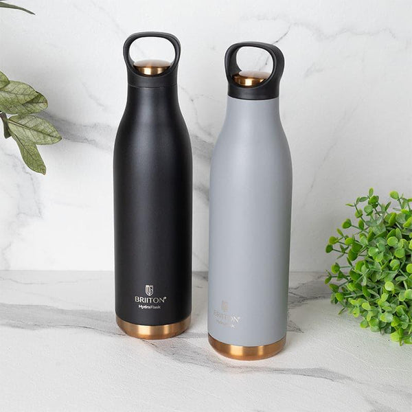 Buy Liquid Muse 750 ML Hot & Cold Thermos Water Bottle (Grey & Black) - Set Of Two Bottle from Vaaree