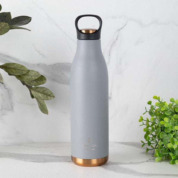 Bottle - Liquid Muse Hot & Cold Thermos Water Bottle (Grey) - 750 ML