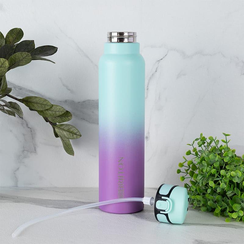 Bottle - Magi Hot & Cold Thermos Water Bottle (Purple & Light Blue) - 1000ML