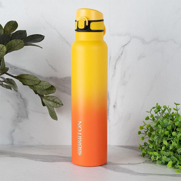 Bottle - Magi Hot & Cold Thermos Water Bottle (Yellow & Orange) - 1000 ML