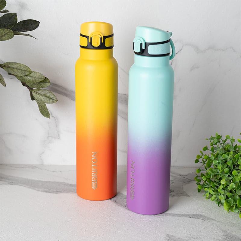 Buy Magi Muse 1000 ML Hot & Cold Thermos Water Bottle (Purple & Yellow) - Set Of Two Bottle from Vaaree