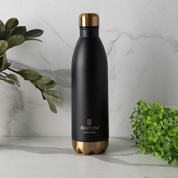 Bottle - Melta Sip Hot & Cold Thermos Water Bottle (Black) - 1000 ML
