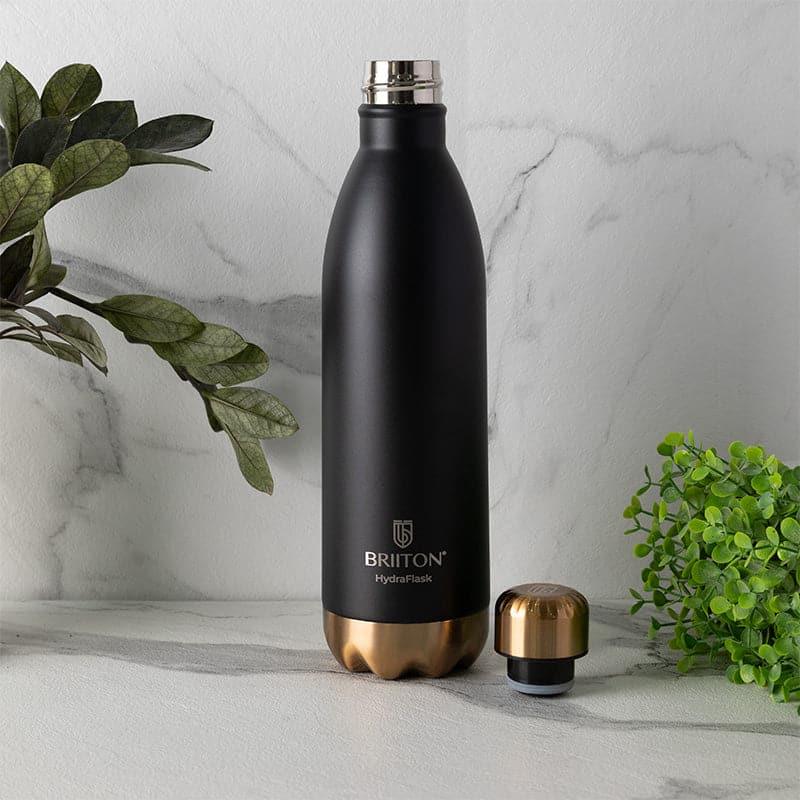 Bottle - Melta Sip Hot & Cold Thermos Water Bottle (Black) - 1000 ML