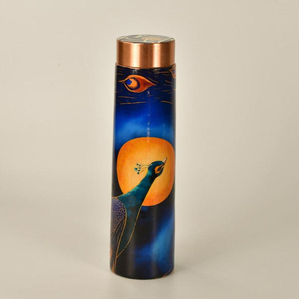 Buy Bottle - Peacock Clara Copper Water Bottle - 1000 ML at Vaaree online
