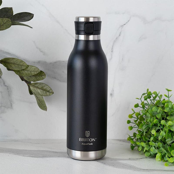 Bottle - Pristine Sip Hot & Cold Thermos Water Bottle (Black) - 750 ML