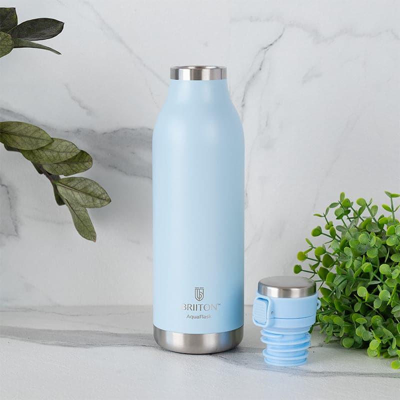 Bottle - Pristine Sip Hot & Cold Thermos Water Bottle (Blue) - 650 ML