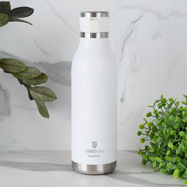 Bottle - Pristine Sip Hot & Cold Thermos Water Bottle (White) - 750 ML