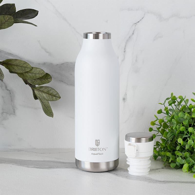 Bottle - Pristine Sip Hot & Cold Thermos Water Bottle (White) - 750 ML