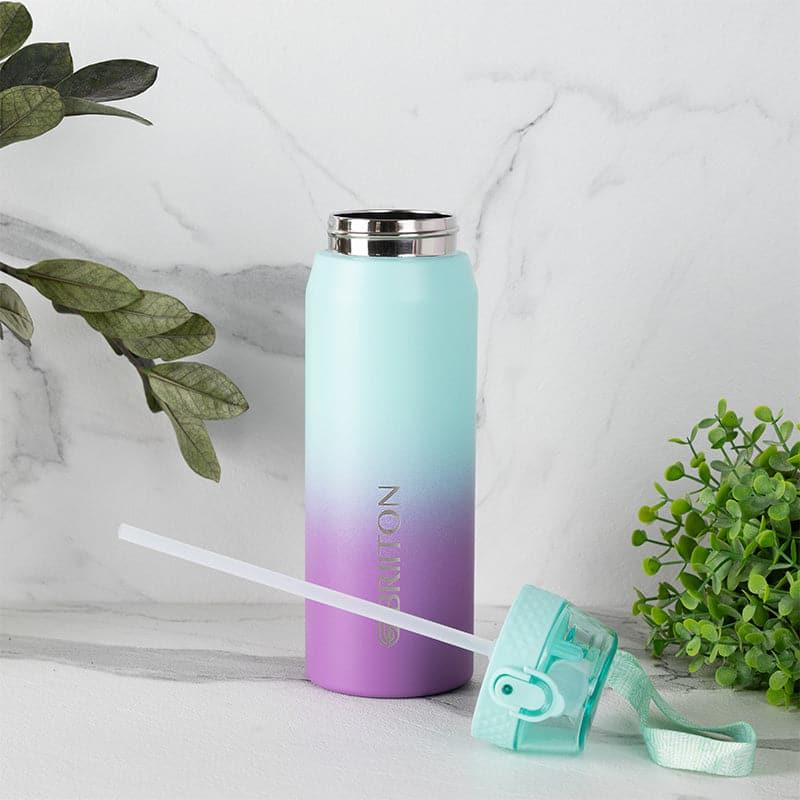 Buy Quench Calm Hot & Cold Thermos Water Bottle (Purple & Light Blue) - 750 ML Bottle from Vaaree