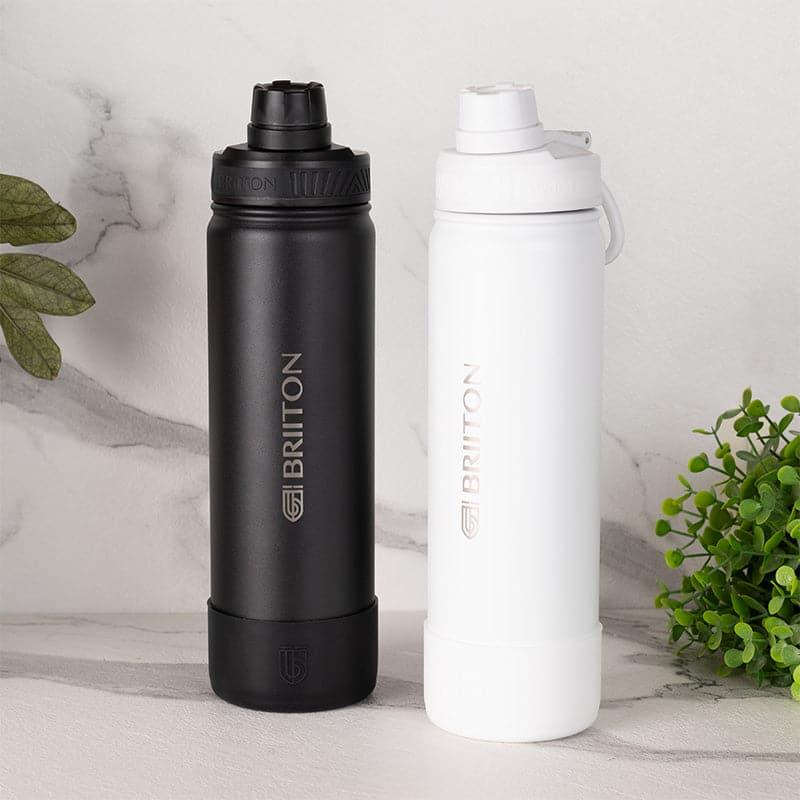 Buy Quench Chic 750 ML Hot & Cold Thermos Water Bottle (Black & White) - Set Of Two Bottle from Vaaree