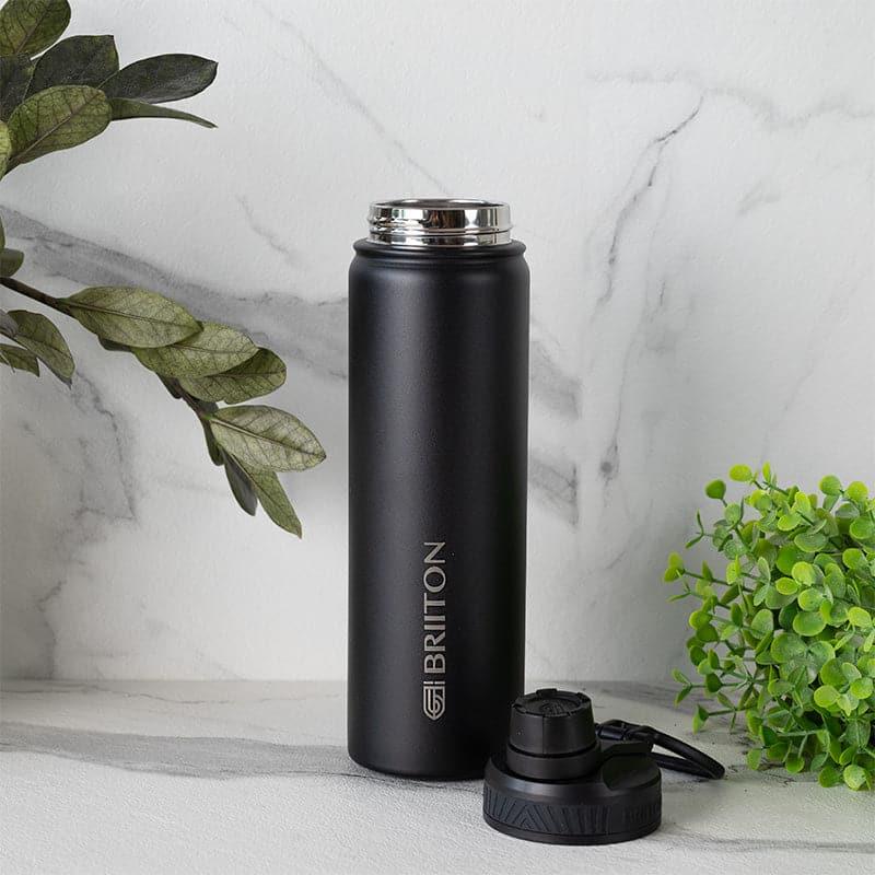 Bottle - Quench Chic Hot & Cold Thermos Water Bottle (Black) - 750 ML