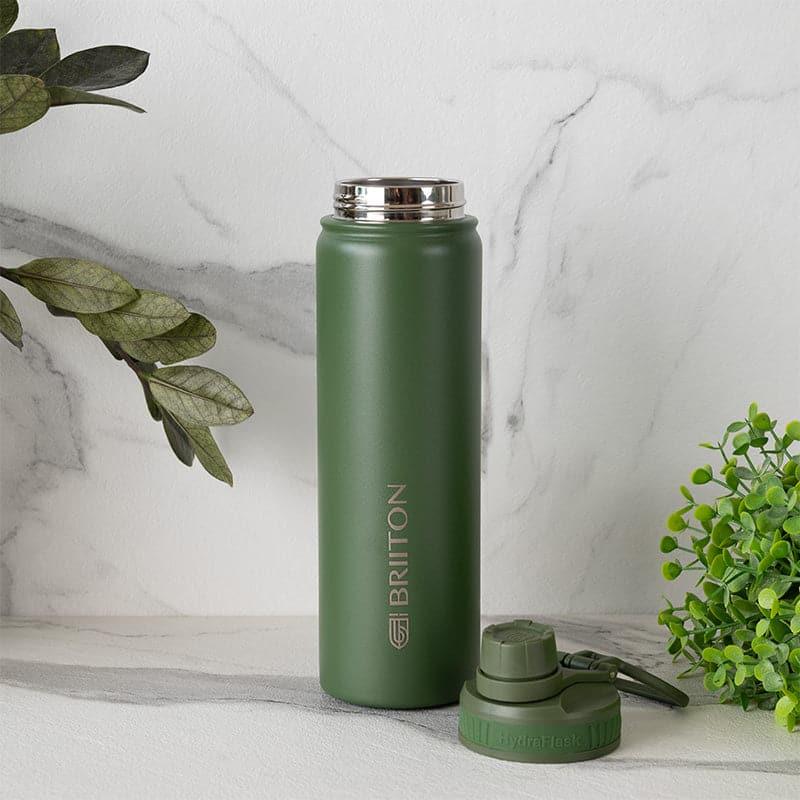 Bottle - Quench Chic Hot & Cold Thermos Water Bottle (Dark Green) - 750 ML