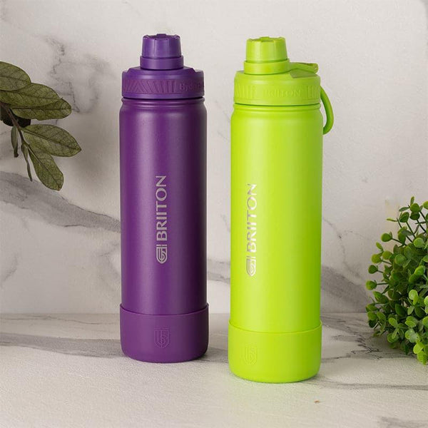 Buy Quench Pal 750 ML Hot & Cold Thermos Water Bottle (Purple & Green) - Set Of Two Bottle from Vaaree