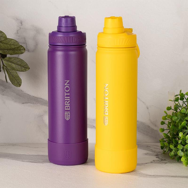 Buy Quench Pal 750 ML Hot & Cold Thermos Water Bottle (Purple & Yellow) - Set Of Two Bottle from Vaaree