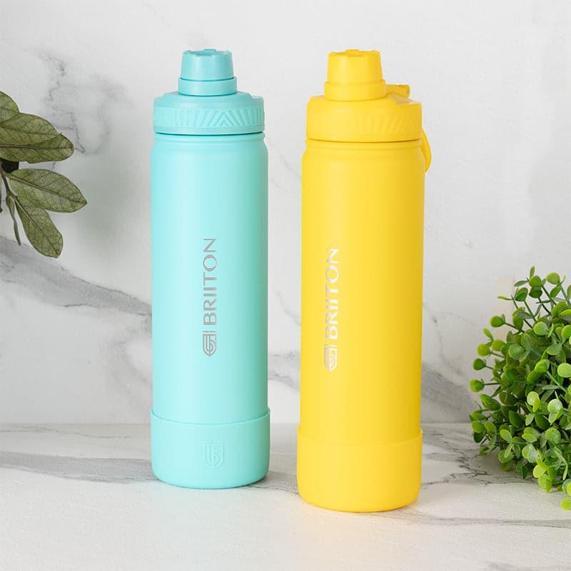 Buy Quench Pal 750 ML Hot & Cold Thermos Water Bottle (Sky Blue & Yellow) - Set Of Two Bottle from Vaaree