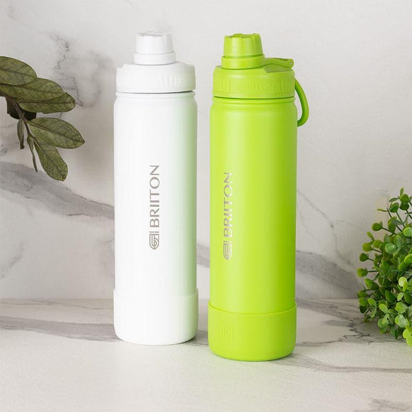Bottle - Quench Pal 750 ML Hot & Cold Thermos Water Bottle (White & Green) - Set Of Two
