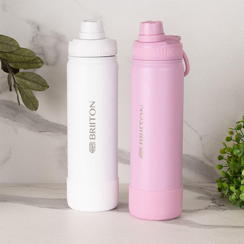 Bottle - Quench Pal 750 ML Hot & Cold Thermos Water Bottle (White & Pink) - Set Of Two