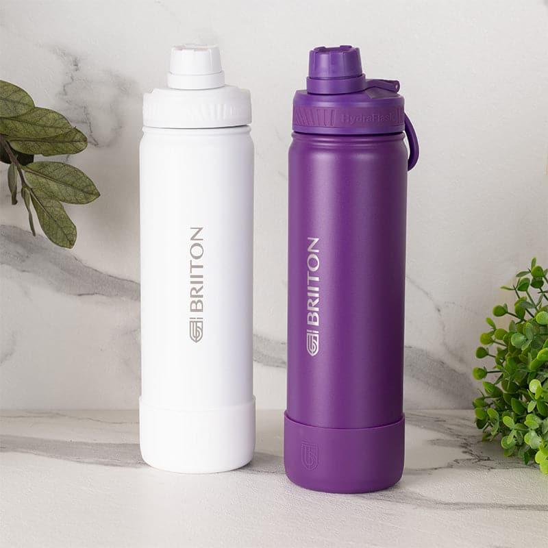 Buy Quench Pal 750 ML Hot & Cold Thermos Water Bottle (White & Purple) - Set Of Two Bottle from Vaaree