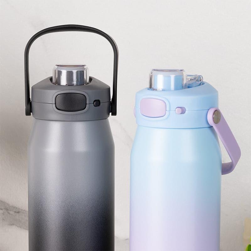 Buy Refresh Sip 750 ML Hot & Cold Thermos Water Bottle (Black & Purple) - Set Of Two Bottle from Vaaree