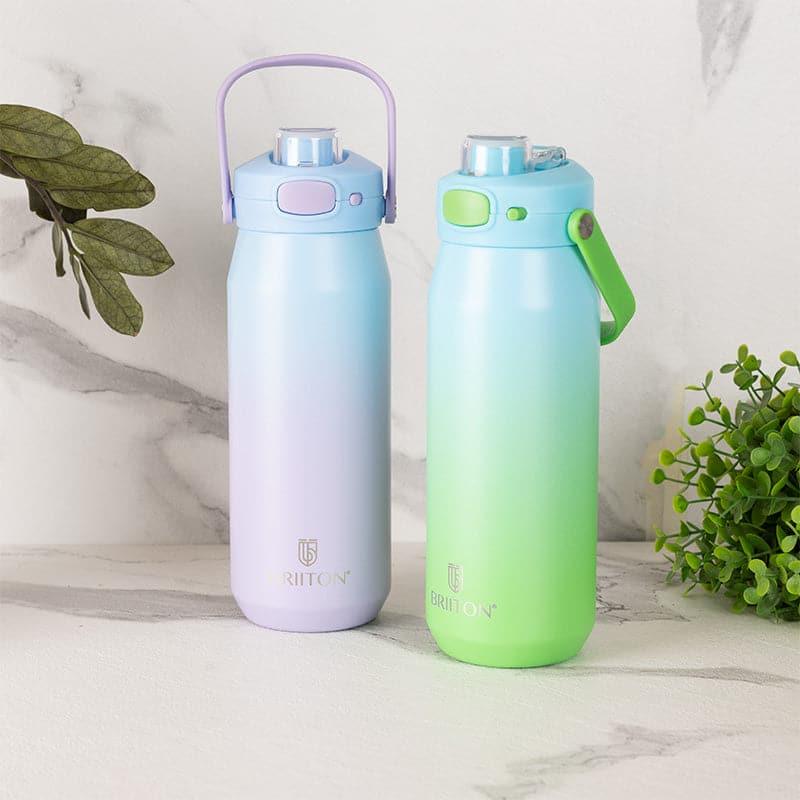 Buy Refresh Sip 750 ML Hot & Cold Thermos Water Bottle (Green & Purple) - Set Of Two Bottle from Vaaree