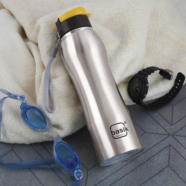 Bottle - Revvo Stainless Steel Water Bottle (Yellow) - 950 ML