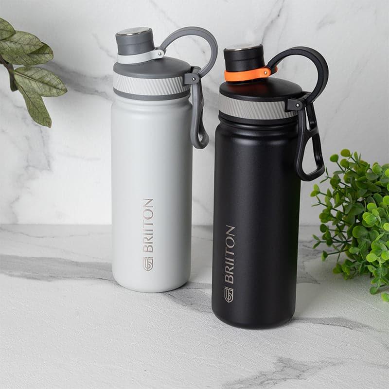 Buy Savour Sip 750 ML Hot & Cold Thermos Water Bottle (Grey & Black) - Set Of Two Bottle from Vaaree