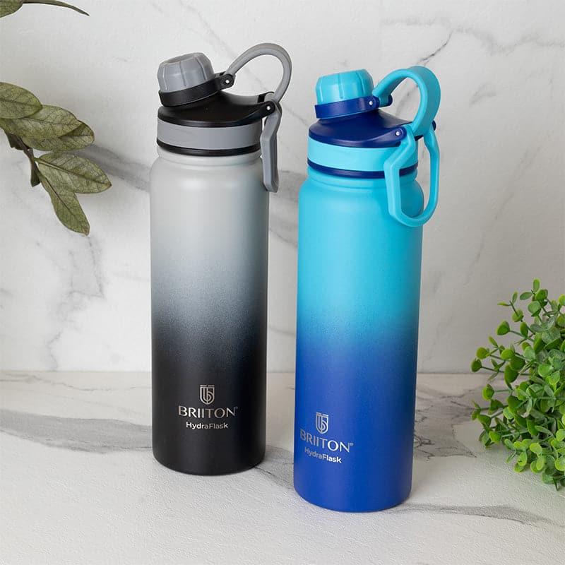 Buy Serene Sip 800 ML Hot & Cold Thermos Water Bottle (Black & Blue) - Set Of Two Bottle from Vaaree