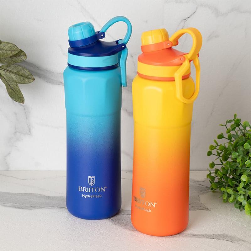Bottle - Serene Sip 800 ML Hot & Cold Thermos Water Bottle (Blue & Yellow) - Set Of Two