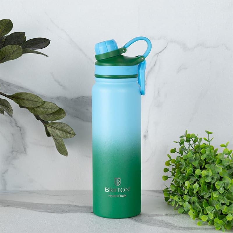 Bottle - Serene Sip Hot & Cold Thermos Water Bottle (Green & Light Blue) - 800 ML