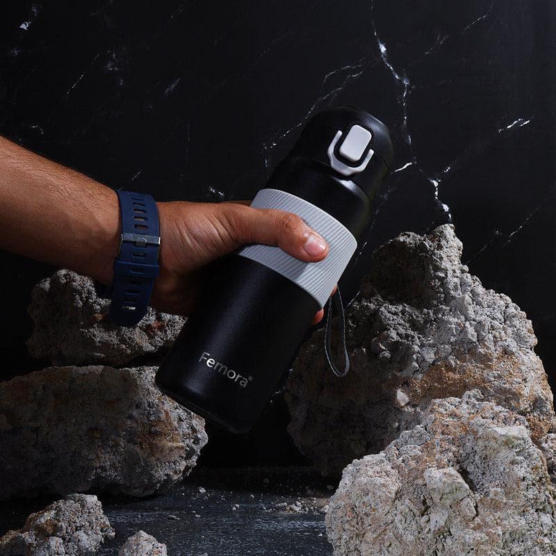 Bottle - Sip & Chill Water Bottle (Black) - 600 ML