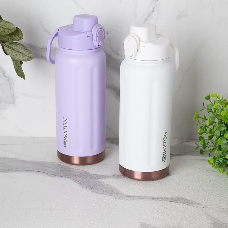 Buy Sip Bliss 750 ML Hot & Cold Thermos Water Bottle (Purple & White) - Set Of Two Bottle from Vaaree