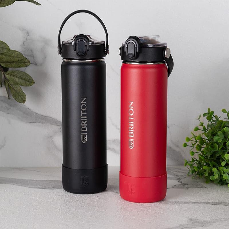 Buy Sip Master 750 ML Water Bottle (Black & Red) - Set Of Two Bottle from Vaaree