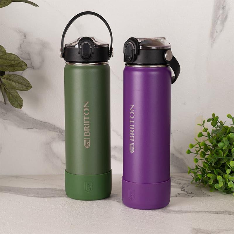 Buy Sip Master 750 ML Water Bottle (Green & Purple) - Set Of Two Bottle from Vaaree