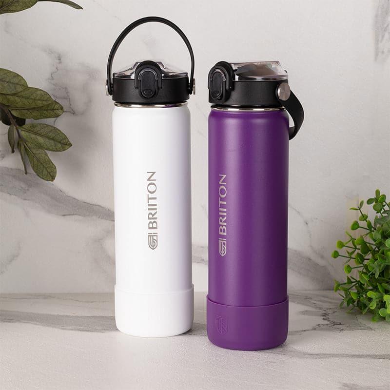 Buy Sip Master 750 ML Water Bottle (White & Purple) - Set Of Two Bottle from Vaaree