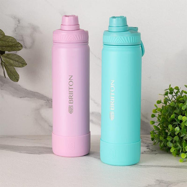 Bottle - Sip Slay 750 ML Hot & Cold Thermos Water Bottle (Pink & Sky Blue) - Set Of Two